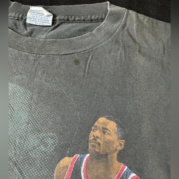 Vintage Detroit Pistons Dumars Tshirt 90s - Picture 2 of 11